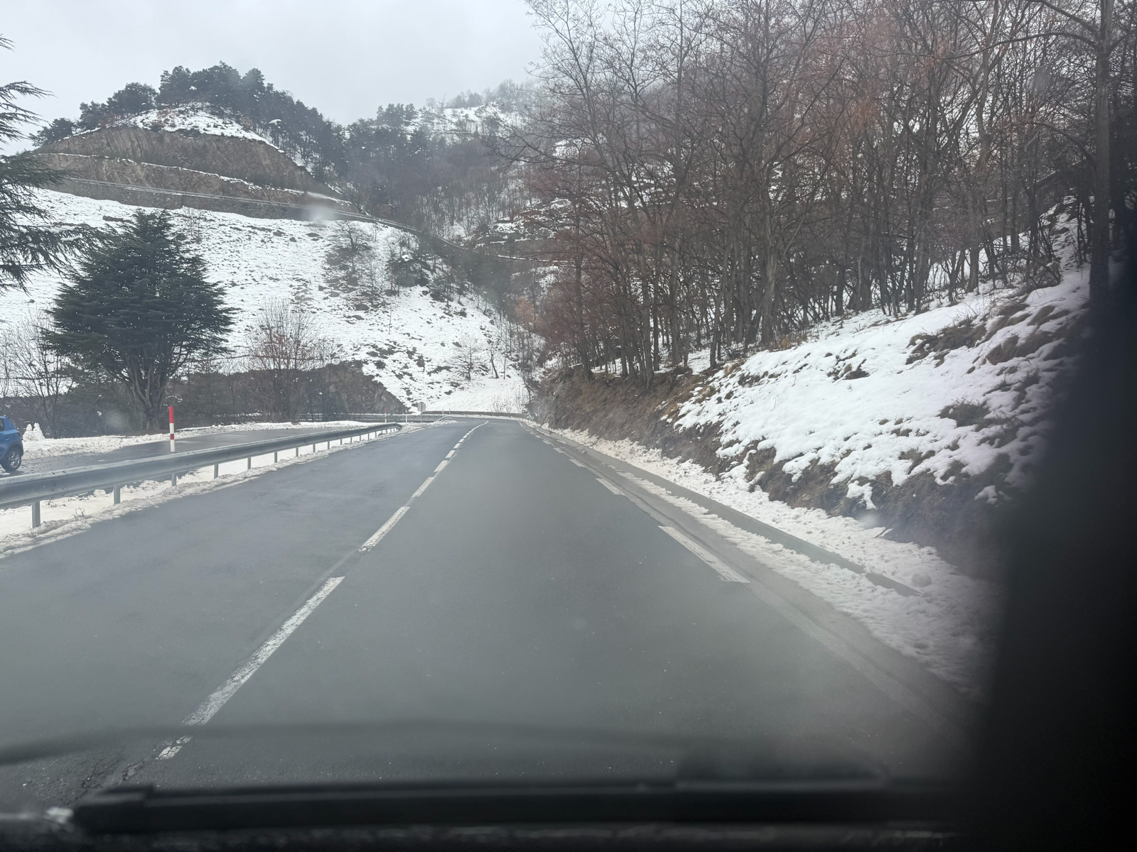 Natal com neve - chegada aos Pirineus