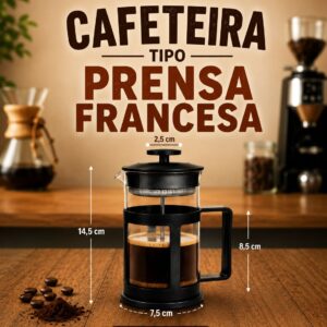 Cafeteira Prensa Francesa 600ml Café Cremeira 350ml Café Expresso Leite Cremoso