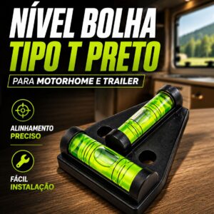Nível de Bolha Tipo T para Motorhome Trailer e Camper